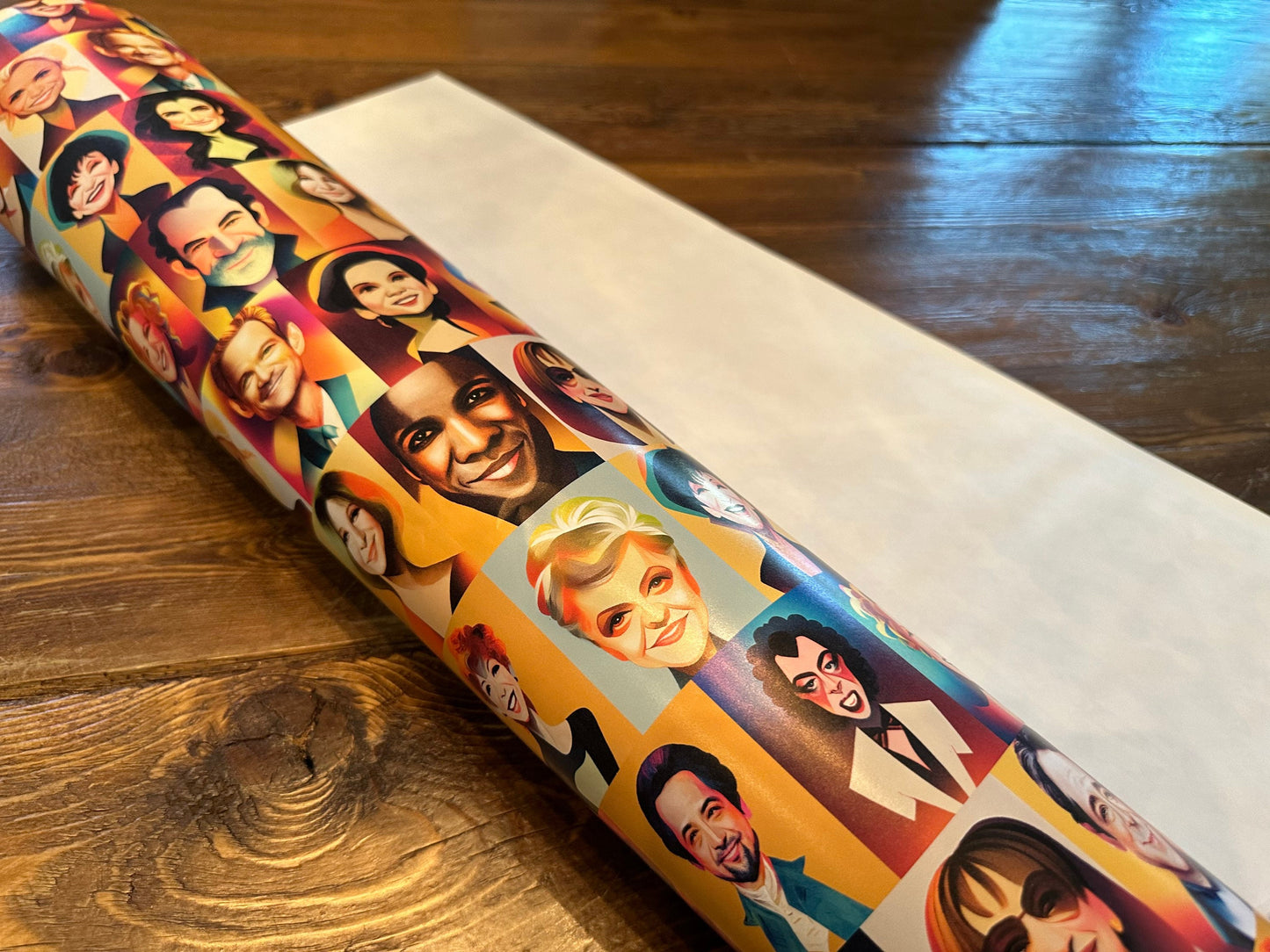 Broadway Star Caricature Wrapping Paper