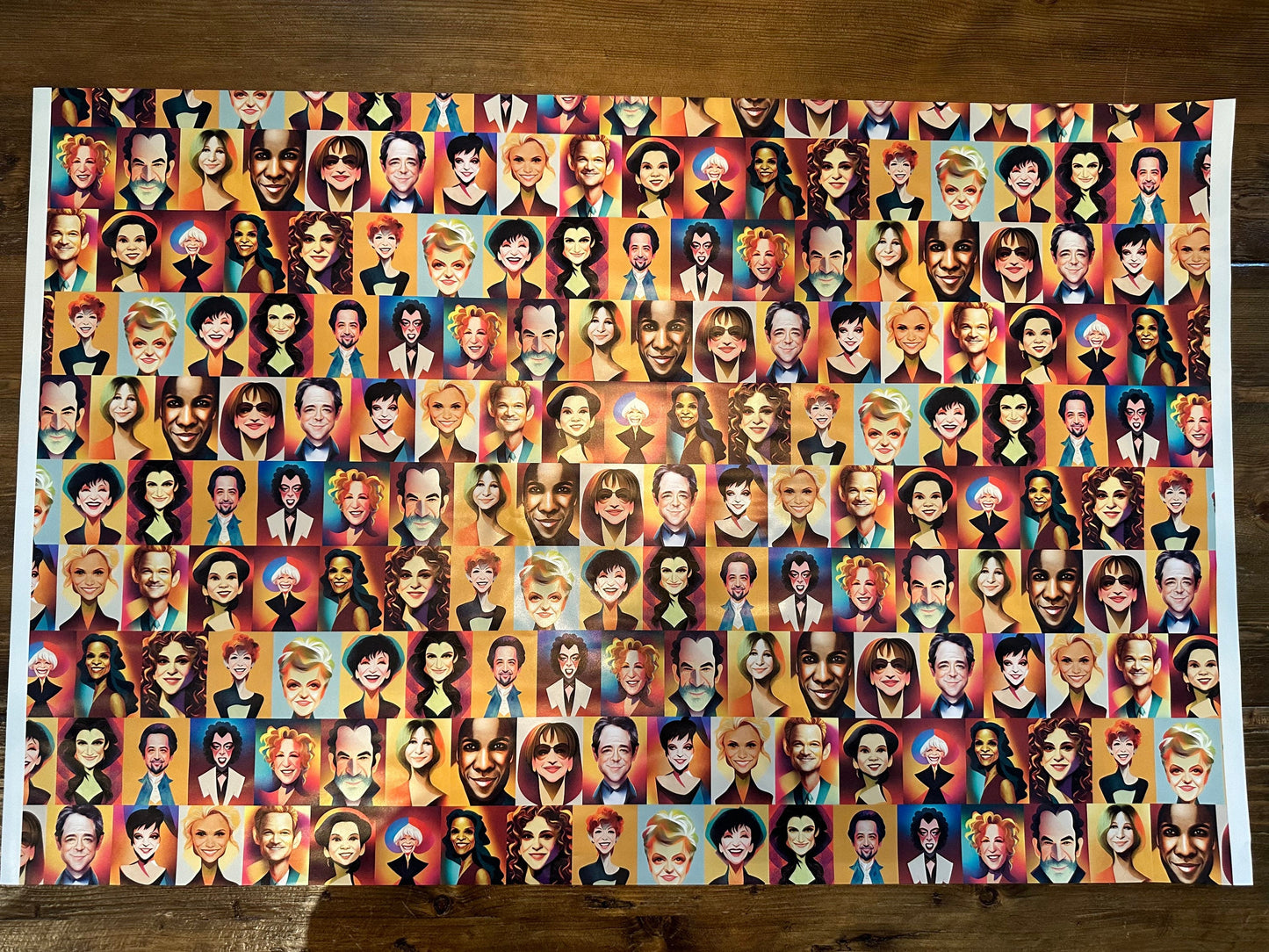 Broadway Star Caricature Wrapping Paper