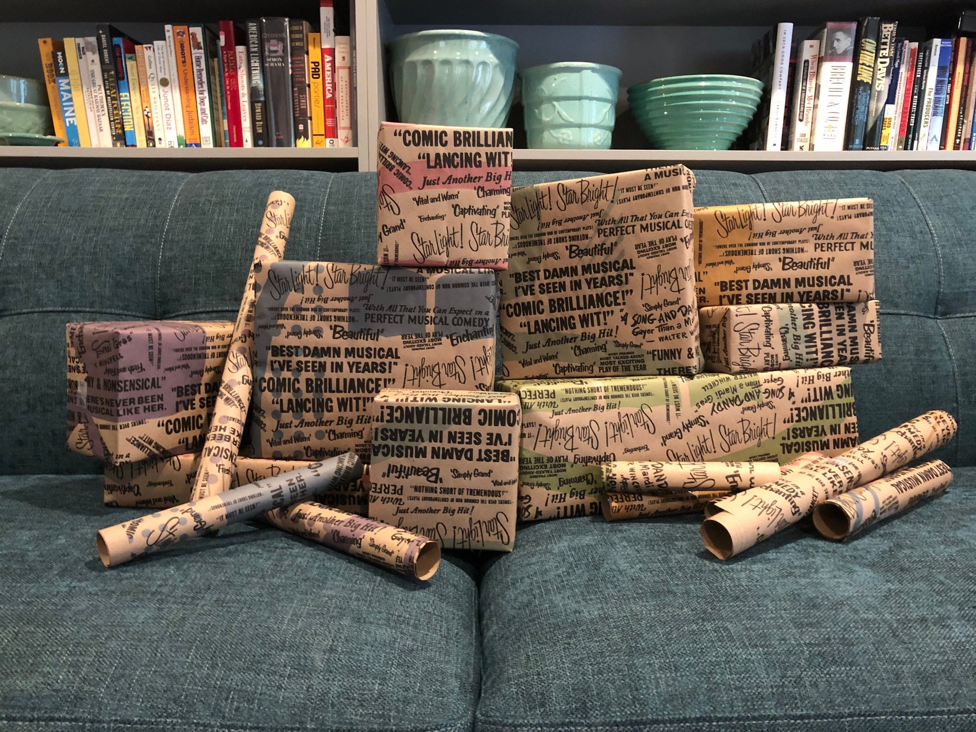 Vintage Broadway Ads Wrapping Paper