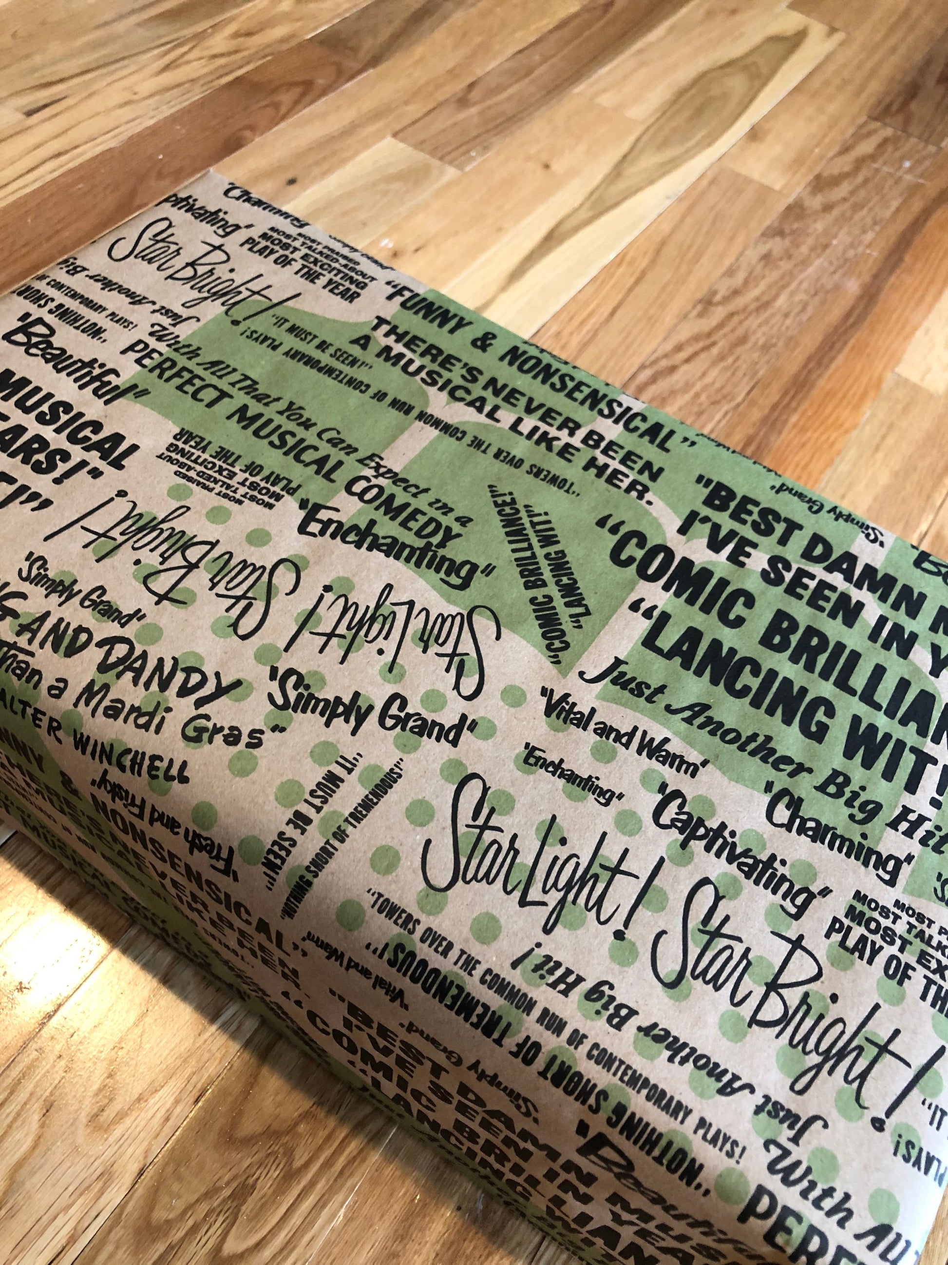 Vintage Broadway Ads Wrapping Paper
