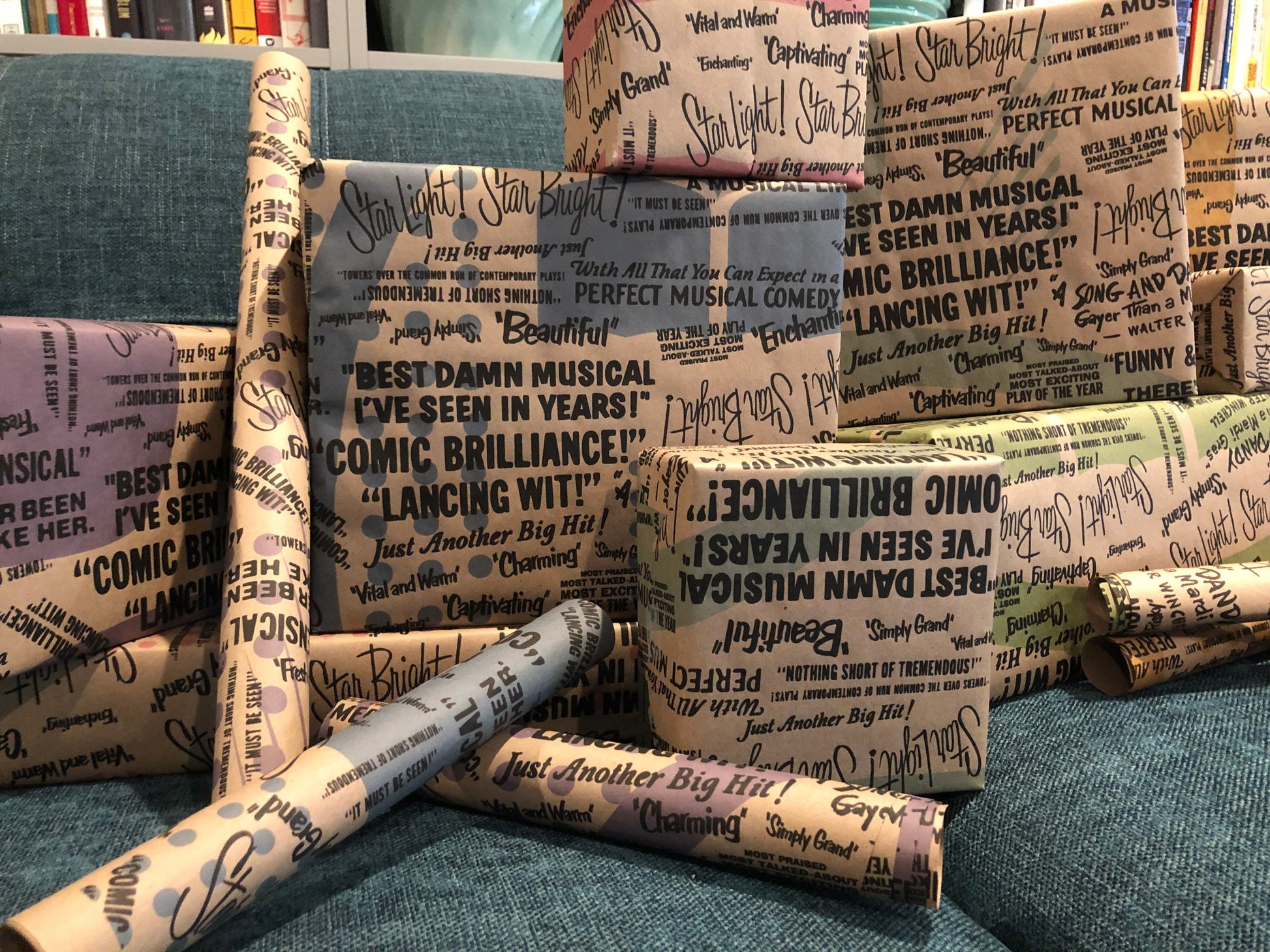 Vintage Broadway Ads Wrapping Paper