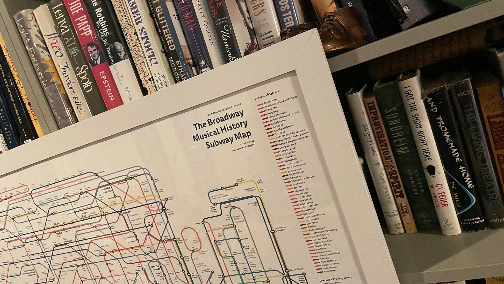 The Broadway Musical History Subway Map: 2022