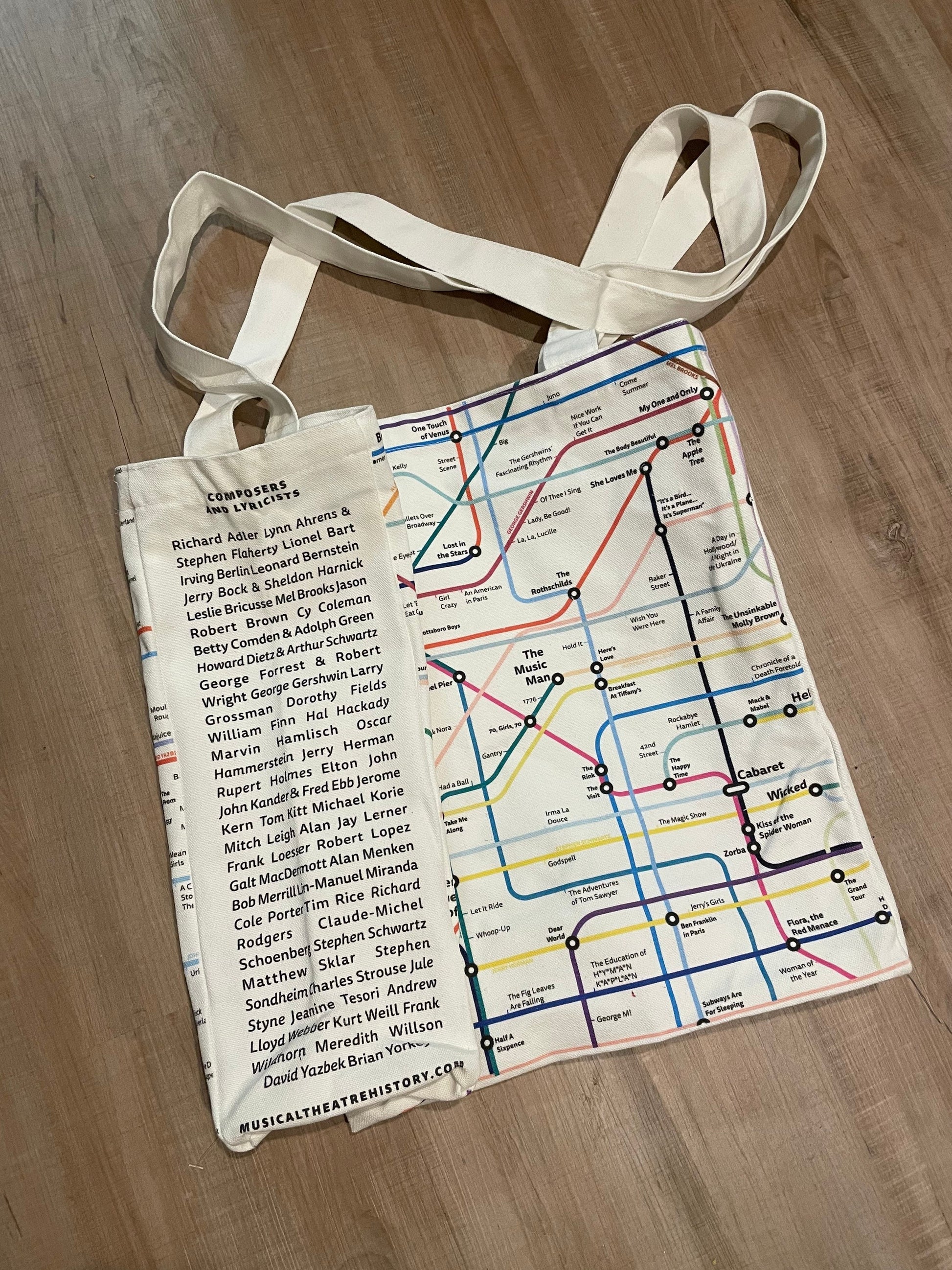 Giant Broadway Musical History Tote Bag