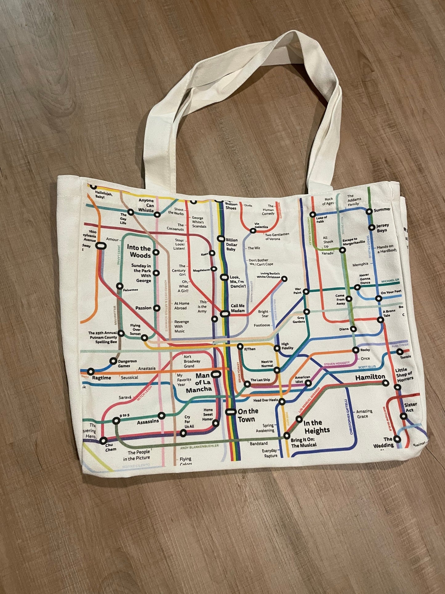 Large Broadway Musical History Tote Bag