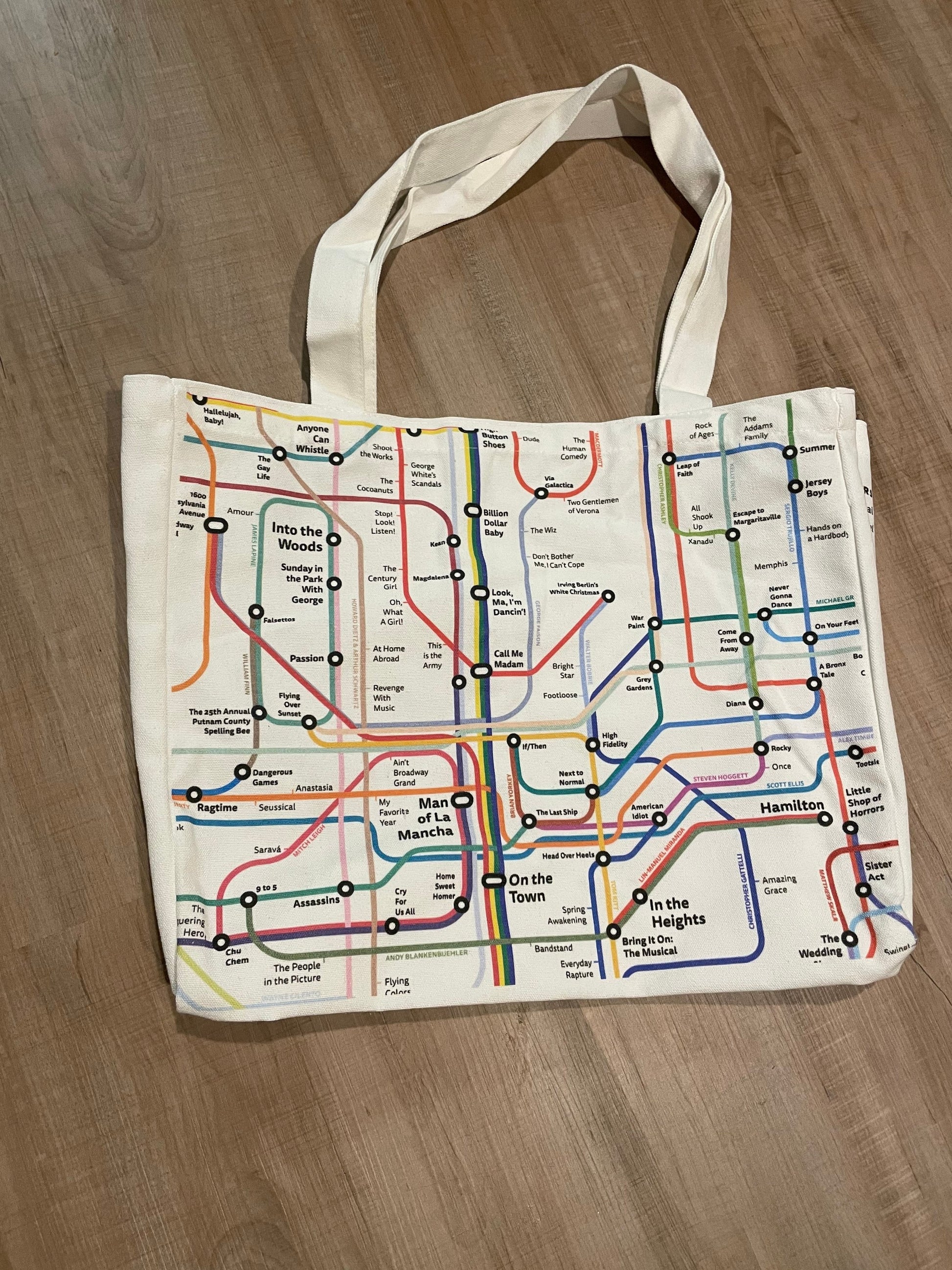 Large Broadway Musical History Tote Bag