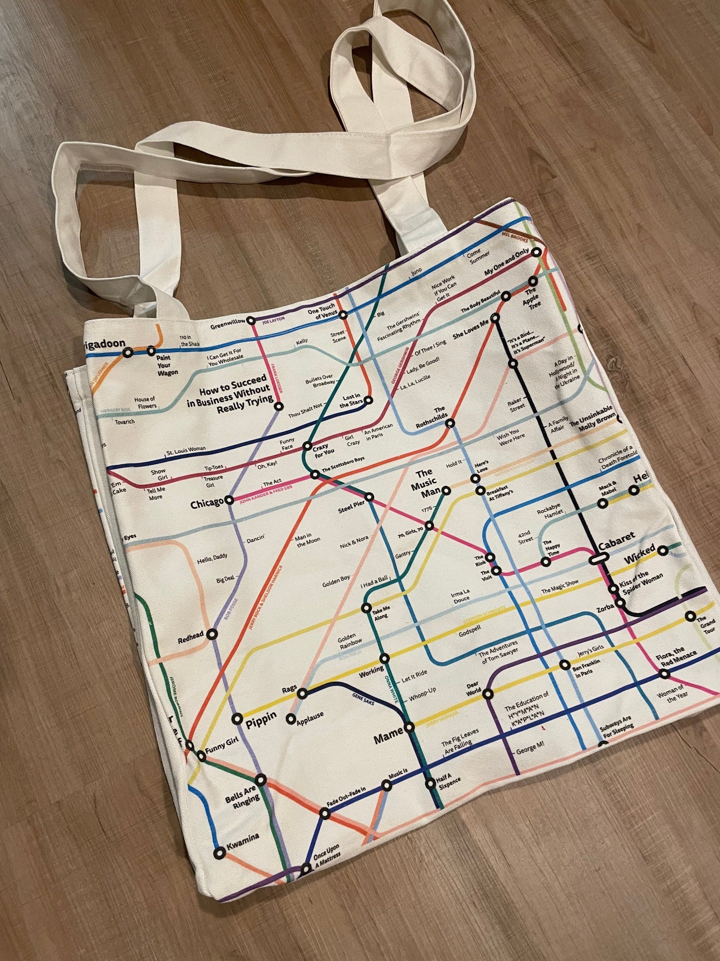 Giant Broadway Musical History Tote Bag